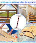 Fo Sho Spot On Stair Tread Template Tool Heavy Duty Aluminum Step Layout Jig measuring stair treads and window sills for DIY projects.