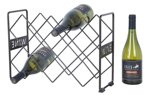 Top Shelf 10 Bottle Countertop Wine Rack With Rustic Metal Build Free Standing Storage Organizer For Kitchen Bar And Dining Space Clean Bronze Finish Kickback Ready Flex Your Private Cellar Collection Today