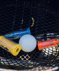 Unbreakable Yellow Plastic Golf Tees 3 1/8 Inch 4 Pack With Consistent Height For Longer Straighter Drives and golf ball