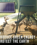 Off-Grid 6V Solar Panel Charger For Deer Feeders And Gate Opener 6W Waterproof Battery Maintainer in use outdoors