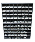 5170-Piece Grade 5 USS Coarse Thread Fastener Kit With Two 40-Hole Powder-Coated Cold-Rolled Steel Bins, organized compartments