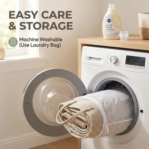 Extra Large Cotton Rope Blanket Basket With Deep Stitched Walls Big Ass 65L Capacity Machine Washable Throw Holder For Couch TV Stand Cozy Corner Fixer Roommate Favorite Stash Spot No Sweat Cleanup Top Tier Game Changer