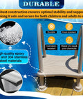 Deck Mount Conversion Kit For 7200 Roll Guard A-Frame Pool Ladders shown in warm gray durable resin material with stability features.
