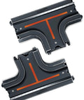 Straight And Intersection Track Parts For Multicolor Car Sets Add On Pieces To Build Custom Racing Layouts, T-shaped tracks.