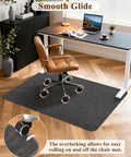 Big Non Slip Office Chair Mat For Hardwood Floors 35.4 X 47.2 Inches Heavy Duty PVC Floor Protector For Rolling Desk Chair