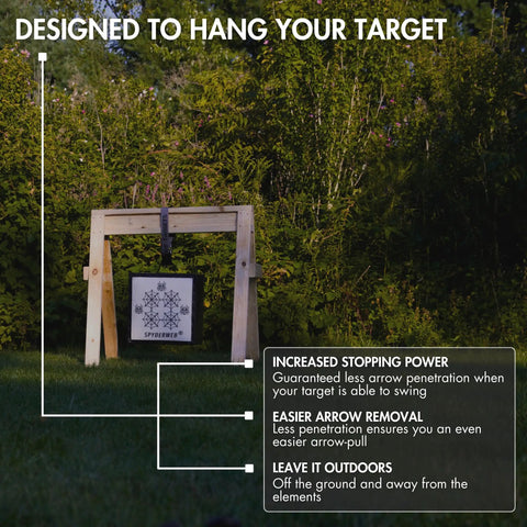 Large Archery And Crossbow Target For 400 FPS Easy Arrow Removal Durable Spylar Facing Weatherproof Cover And 200 Plus Aim Points
