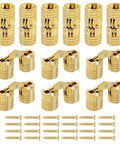 Dope 8mm Barrel Hinges Hidden Brass For Jewelry Boxes Cabinets And Doors With 180 Degree Opening Pack Of 12 Concealed Hinges Polished Gold Finish