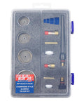 TIG Welding Cup Kit Pro Grade With Quartz Cups Sizes 12 14 16 24 Fits WP 17 18 26 9 20 displayed in plastic case