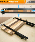Go-To Heavy Duty 48 Inch Panel Clamp Set Two Pack With 4 Way Pressure Steel Parallel Clamps For Flat Panels, Dining Tabletops, Wide Doors And Woodwork, Adjustable Parallelogram Couplers For Precise Cutting Board Projects on wood panel