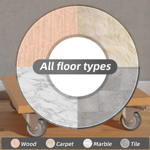 3 Inch Heavy Duty Industrial Grade Caster Wheels Set Of 4 With Locking Swivel Brakes on wood, carpet, marble, and tile floors