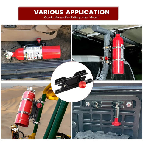 Badass Quick Release Fire Extinguisher Mount Bracket For Jeep Wrangler Truck Utv And Rv Emergency Grab Tool Solid Aluminum Ready When Chaos Hits Secure Your Rig Today