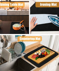 Heat Resistant Glass Stovetop Cover For Electric Stoves 21 By 29 Point 5 Inches Fireproof Waterproof Shield in use in kitchen