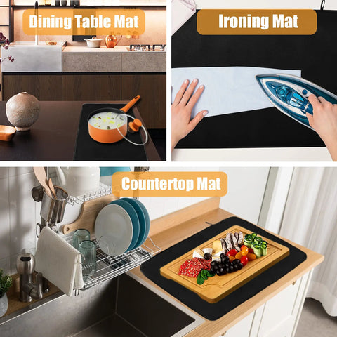 Heat Resistant Glass Stovetop Cover For Electric Stoves 21 By 29 Point 5 Inches Fireproof Waterproof Shield in use in kitchen