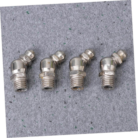 Grease Zerk Fittings Kit, 45-Piece Metric Assortment With Straight, 45-Degree, And 90-Degree Angles For Bearings and Equipment close-up