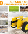 Heavy Duty Door Cart With 800 Lbs Load Capacity And 10 Inch Wheels For Drywall Sheets Adjustable Clamp Panel Cart on all terrains