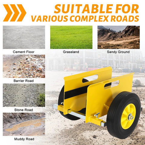 Heavy Duty Door Cart With 800 Lbs Load Capacity And 10 Inch Wheels For Drywall Sheets Adjustable Clamp Panel Cart on all terrains
