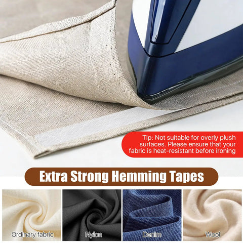 12 Roll Iron On Hem Tape Set No Sew Fabric Fusing Tape In 0.75 Inch And 1 Inch Widths Ironing Fabric with Tapes