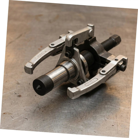 Heavy Duty Metal Shaft Protector Kit With Conical End Guard For Grip O Matic Pullers and Axle Protection Stops Noise and Wear on Machine Spindle Hardware for Industrial Upgrades and Rapid Cabinet Refurbishment Projects.