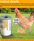 8 Inch By 25 Foot Hardware Cloth With 1/4 Inch Hole Welded Mesh Fencing For Poultry, features roll, chicken, and chicks