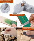 All In One Wood Carving Kit For Beginners 35 Piece Set With Whittling Knives Carving Chisels and sharpening tools in use