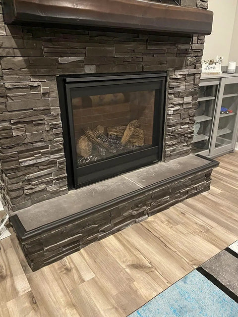 Hearth Cushion For Kid Safe Fireplace Edges And Corners, 8.33 Feet Of Soft High Density Foam Padding, Black Babyproof Bumper