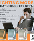 Man using Portable Rechargeable Led Desk Lamp With Three Light Modes For Home Office Dorm And Travel Grey Minimalist Table Lamp.