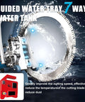 8800W Wet Masonry Ring Saw With Anti Vib Cushion Grip And Water Cooling, featuring guided water tray and cutting blade.