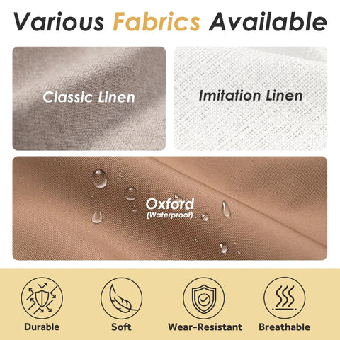 Various fabrics available for Custom Size Bench Cushion For Indoor Outdoor Use With 70D Foam Waterproof Cover Embroidery