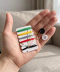Real Deal Mini Sewing Kit With 200 Pieces As A Portable Travel Set To Mend Clothes On The Fly While Backpacking Commuting Or Just Taking It Easy On Any Long Weekend Trip, featuring threads, needles, buttons, and safety pins.