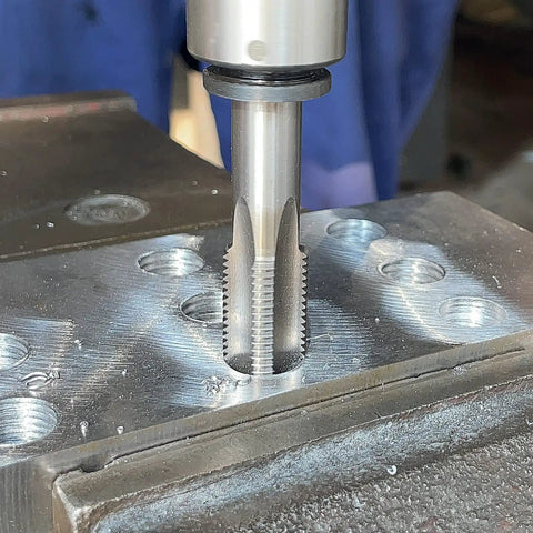 Beefy Pro Grade M12 X 1.25 Right Hand Tap For Metal HSS 6542 tapping holes in metal plate, 12mm cutting diameter, straight fluted