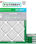 20x24x1 MERV 8 Pleated Air Filter With Electrostatic Dust And Allergy Defense 4 Pack For Your HVAC System Replacement Fits