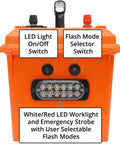 Rugged And Ultra Reliable Portable Power Station With Hella Fast Usb Charging For Road Trips And Camping Supports 30 To 70 Ah Batteries Plug And Play Juice Box with LED switches and worklight.