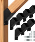 4x4 Pergola Brackets Kit Eight Pack Beefy Powder Coated Steel Corner Braces 45 Degree Angle Supports for DIY Pergola Build