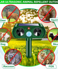 4 Pack Upgraded Sonic Ultrasonic Deer Repellent Devices With Solar Power Waterproof Outdoor Motion Sensor Deterrent for yard