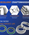 Six Piece Front Wheel Bearing And Seal Kit Replacement For Chevrolet C1500 1988-2002 with included bearings and seals