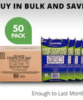 Bulk package of PreCuffed Paper Trash Compactor Bags 12 Pack For 11 Gallon Carts Heavy Duty Kitchen Garbage Liners displayed with box.
