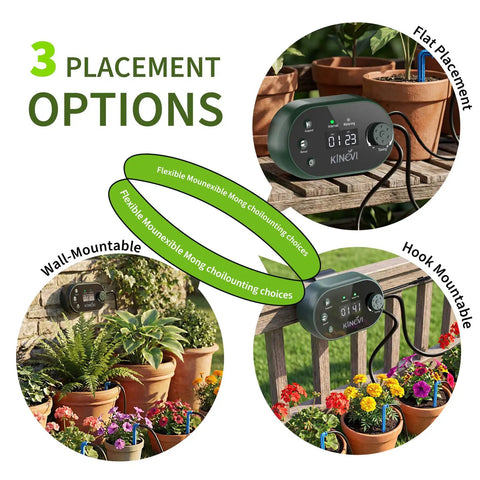 Solar Powered Drip Irrigation Kit For Up To 30 Pots With 8W Solar Power, Auto Watering, 22 Timing Modes, HD LED Display, AntiSiphon, IPX5 Water Resistant, Perfect For Outdoor Garden, Balcony Or Greenhouse