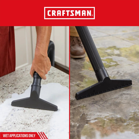 Man using foam sleeve wet dry vac replacement filter for Shop Vacs on countertops and outdoor surfaces, washable and reusable.