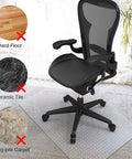 Transparent Desk Chair Mat for Carpet 46 By 72 Inches Low Pile Floor Protector with Non Slip Underside under office chair