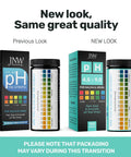Easy Peasy pH Test Strips for Urine and Saliva with Ebook 150 Litmus Paper Strips for Quick pH Level Checks from 4.5 to 9.0 Home Health Alkaline Balance Kit for Acid and Base Testing packaging shown in two different designs side by side.