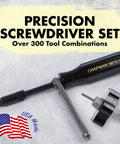 Master Screwdriver Set With 51 Insert Bits For Over 300 Tool Combos featuring Chapman Mini Ratchet and USA Made quality.