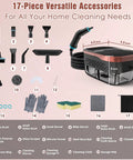 17-piece accessory set for Badass Steam Cleaner Rapid 15 Second Heat Up With 4 Bar Pressure And 6 Adjustments 42 Oz Big Tank.
