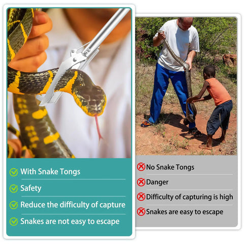 50 Inch Collapsible Snake Grabber Tool Stainless Steel Reacher With Hook Tongs And Pole For Safe Snake Handling And Rattlesnake Catching Pro Grade Multi Functional Outdoor Gear