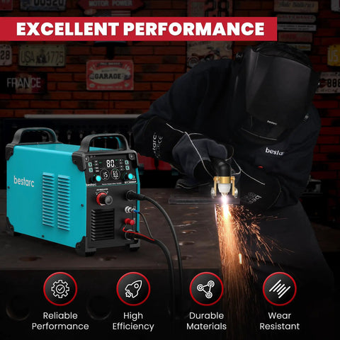 Welder using P-80 Plasma Cutter Torch Consumables Kit with 24pcs 1.5mm cutting tips and electrodes for BTC800DP