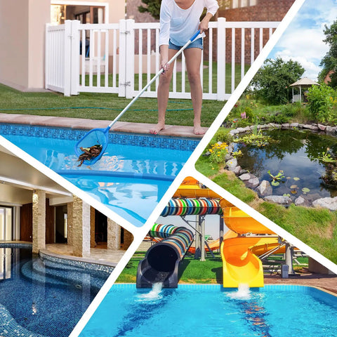 57 Inch Telescopic Pool Skimmer Net With Aluminum Pole Leaf Rake For Fast Cleaning Of Pools Ponds Hot Tubs And Spas