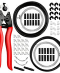 Universal 103Piece Bike Brake Cable Kit With Chromium Vanadium Steel Cable Cutter And Shifter Cables For Mountain And Road