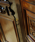 Solid Brass Ring Pulls Set Of 2 For Drawers And Cabinets, 2.4 Inch Overall With Ring Pull 1.7 Inch Wide on ornate wooden cabinet