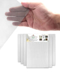 Hand holding one piece of Six Pack 12x8 Inch Stainless Steel Wire Mesh Screens 20 Mesh Durable Rust Proof Easy To Cut With Smooth Edges
