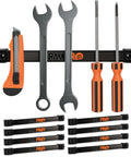 12 Inch Magnetic Tool Holder Strip For Garage And Workshop Organization, heavy duty magnetic bar holding tools, carbon steel rail