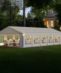 Heavy Duty 20x40 Ft Party Tent With Removable Sidewalls, 7 Carry Bags, Outdoor Canopy Gazebo set up in garden